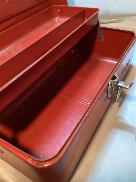 union metal tool box pat number 161360|Vintage Union Steel Metal Tackle Tool Box One Tray Pat 161360 .